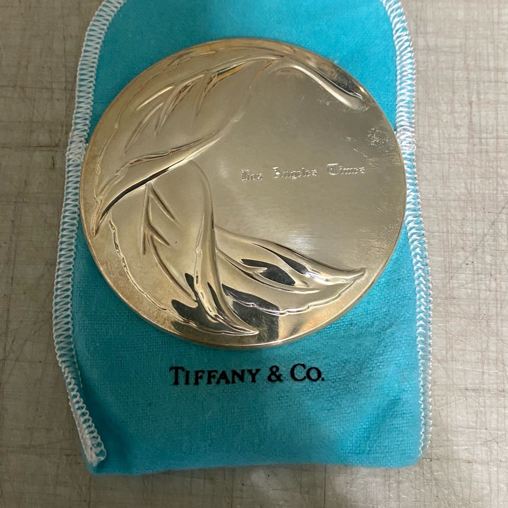 Tiffany & Co. Silverplate Mirror with Art Nouveau Design from the 1980s - Picture 2 of 4